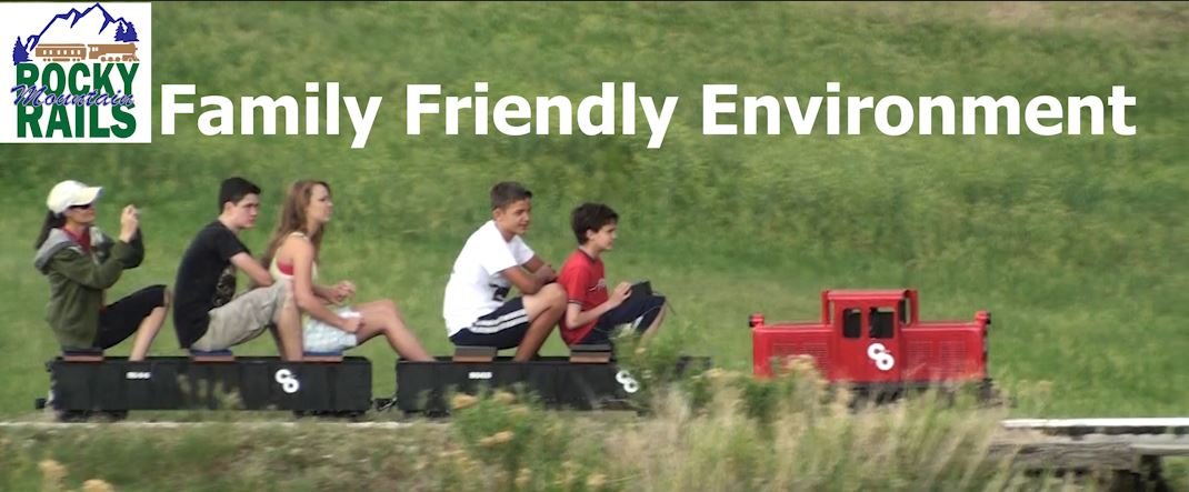 Family-friendly club atmosphere with riders and trains